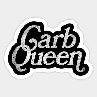 Carb Queen / Carb Lover Faded-Style Design Sticker